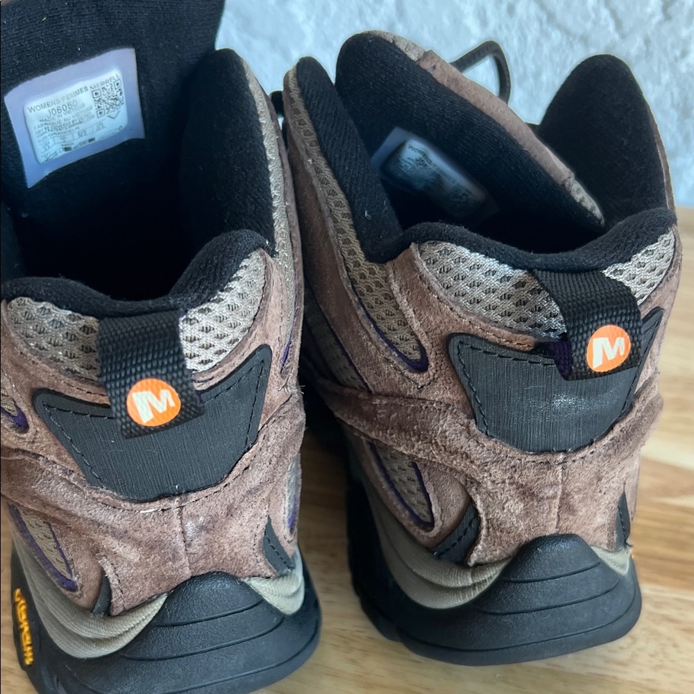Merrell Brown and Purple Athletic Hiking Shoes - Picture 6 of 16